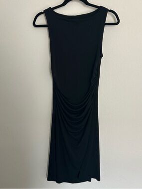 Studio Y Black Sleeveless Draped Midi Dress